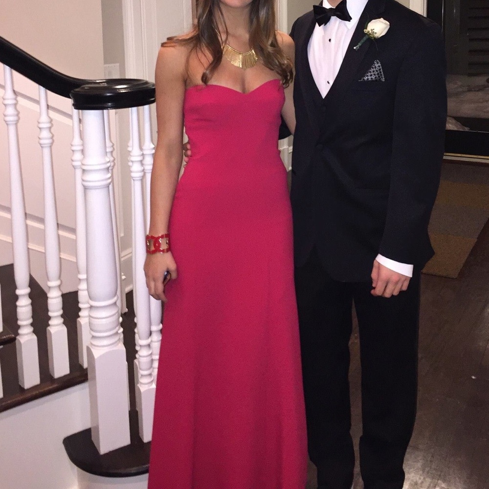 BCBG Red Strappess Gown